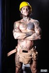 Inked construction worker Bo Sinn bags Asian feminine gay twink Dane Jaxson