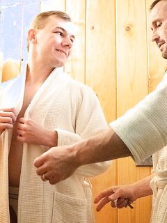 Boy Ian getting his asshole fucked from behind by his gay stepdad