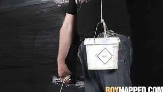 Sebastian Kane Blows Twunk Max Brown through Plastic Wrap