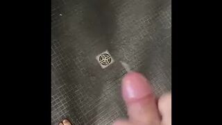 Cumming before shower
