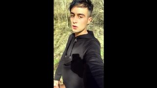 Walking with erection outdoor but I was too scared to cum public