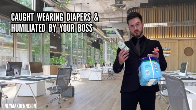 Abdl - caught wearing diapers and humiliated by your boss