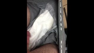 Diaper boytoy piss all over gas station bathroom