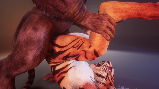 [Fart Fetish] Minotaur Cums Inside Tiger Boytoy After First Sitting on His