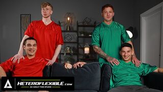 HETEROFLEXIBLE - Horny Gay Couple Jim Fit & Jeremiah Cruze Try Swinging