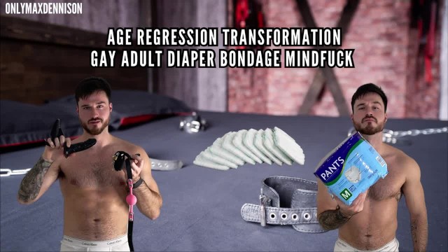 Transformación de la regresión de edad - Mindfuck de esclavitud del pañal para adultos gay
