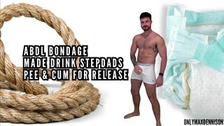 Abdl bondage - made drink stepdads pee & cum for release