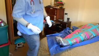 Duct Tape Mummification While Diapered