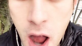 Cum play on tongue and swallowing load from cruiser