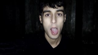 Play with cum in mouth after cruising - swallowing stranger cum
