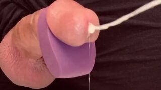 Vibrating Dick Ring Gives Me a Hands-Free Slow-Motion Cumshot!