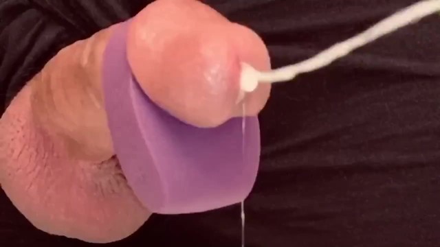 Vibrating Dick Ring Gives Me a Hands-Free Slow-Motion Cumshot!
