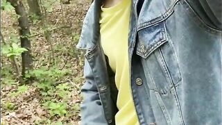 Cute Twunk Jerking Big Cock OUTDOORS