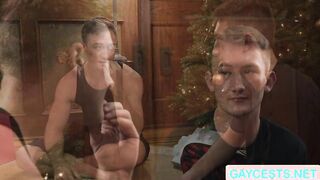 Gay stepbrother sucks and rides stepbros big cock