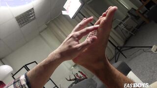 Italian boy Javi Xisco big dick handjob by EastBoys