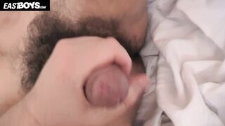 Hairy muscle twink Buck handjob big dick
