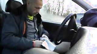 Wanking in the Car