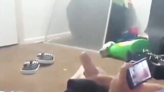 Asian Twink Cums While Watching Porn