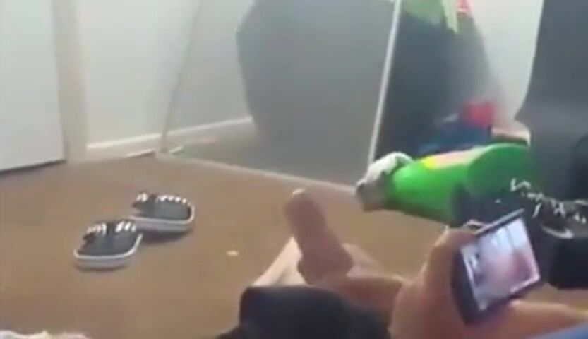 Asian Twink Cums While Watching Porn