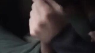 Stranger Handjob on a Public Bus - Big Cock Cums Outdoors