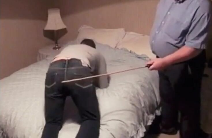 Daddy Spanks Naughty Twink Over Christmas