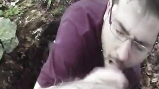 Bear Cub Blows a Load in His Mouth and Swallows