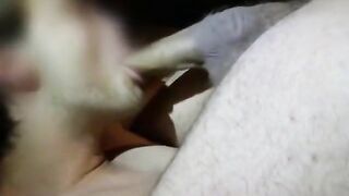 Self-Suck Amateur Masturbates for Cum Tribute