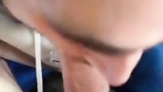 Big Cock Blowjob - He Swallows My Load