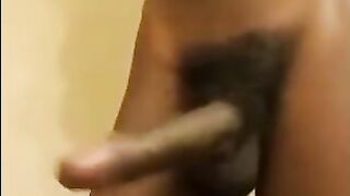 Black Amateur Twink Shows His Big Cock