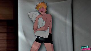 Naruto has an erotic dream and ends up rubbing his cock on