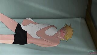 Naruto has an erotic dream and ends up rubbing his cock on