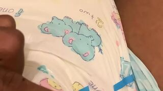 BBC Jerking Off In Wet Nappy