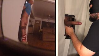 Straight man with red socks gets worshipped