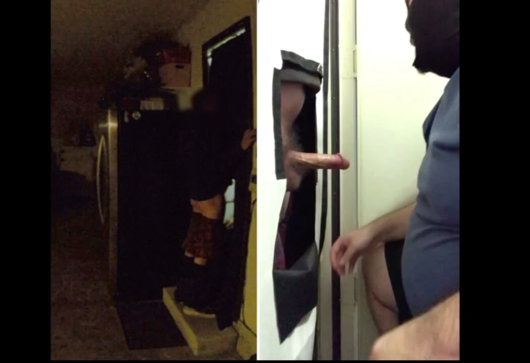 str8 Latino cholo with plaid boxers gets sucked at gloryhole