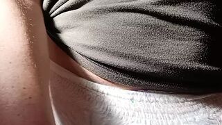 Me masterbating and Cumming In my wet pull-up nappy