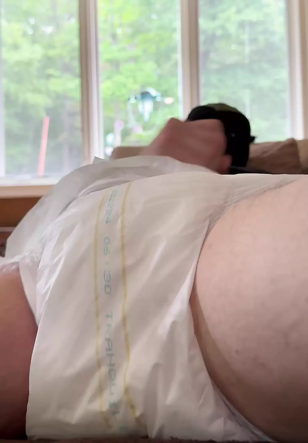 Nappy masturbating