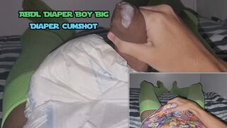 ABDL nappy Twink Big Nappy Cumshot