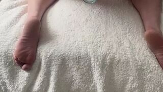 Nappy Boytoy takes dildo in ass