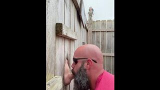 Thick Cock Bear Feeds me a Load at Outside Gloryhole