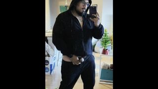 Jacking My Big Fat Uncut Cock And Busting A Nut