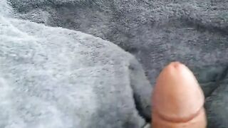 Fat Amateur Strokes Small Cock and Shows Balls