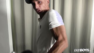 Showing off muscular body of gypsy boy