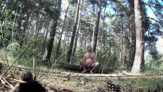 Daddy Caught Stroking in the Woods