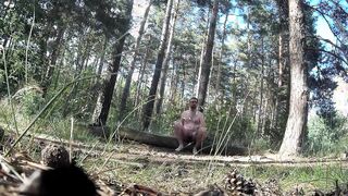 Daddy Caught Stroking in the Woods