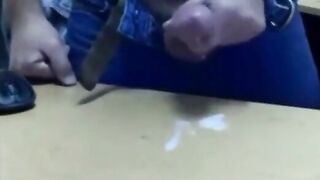 Big-Cocked Amateur Jerks Off