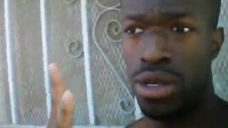 Huge Black Cock Masturbating and Cumming Outdoors