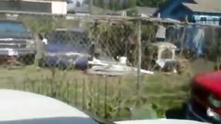 Huge Black Cock Masturbating and Cumming Outdoors