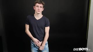 Solo handsome boy Alan McKenzie show his teen body