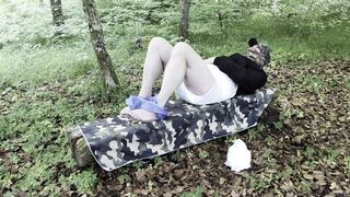 Nappy change in the forest