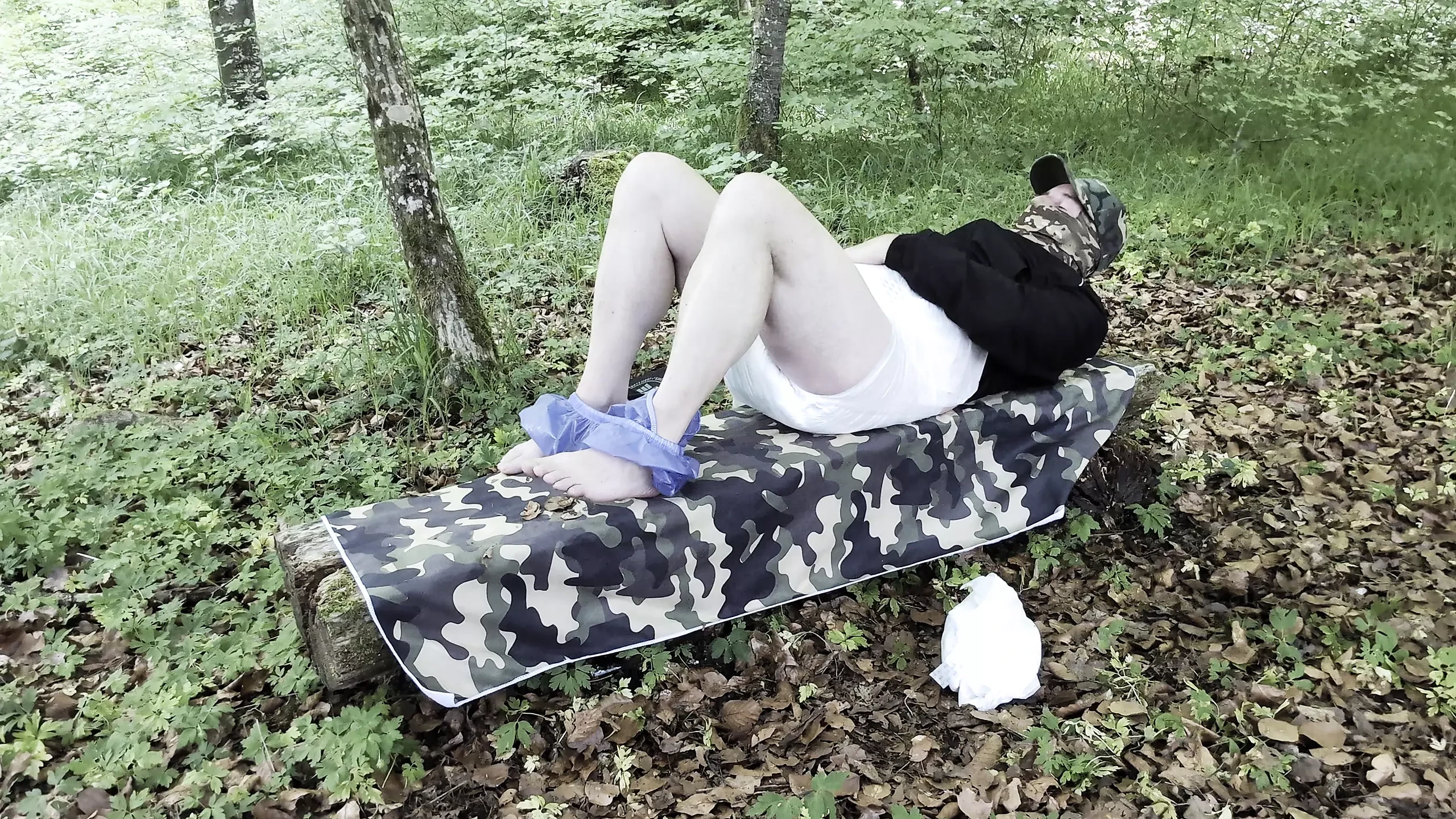 Nappy change in the forest